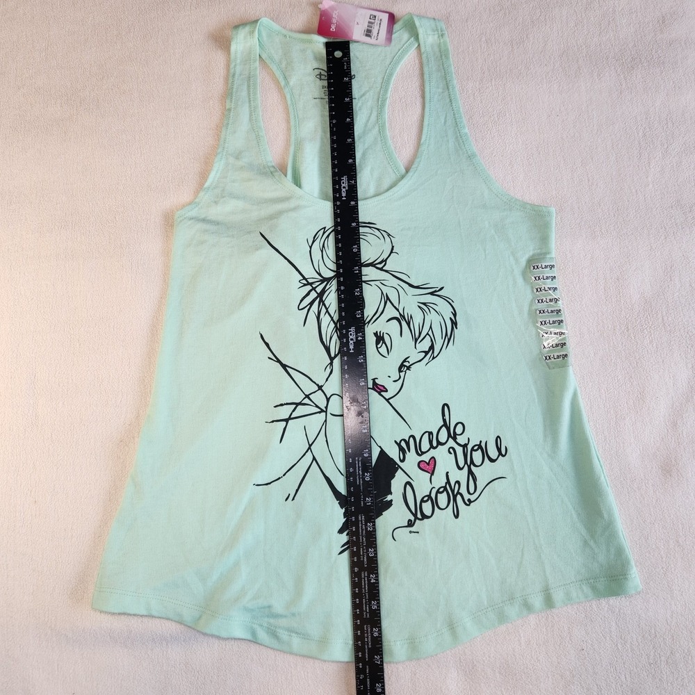 DISNEY x DEL SOL Tinkerbell Tank Top Women 2XL Blue Color Changing Racerback NEW - Picture 8 of 9
